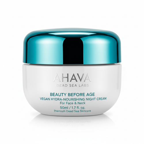 Ahava Beauty Before Age Vegan Hydra-Nourishing Night Cream for Face and Neck 50ml